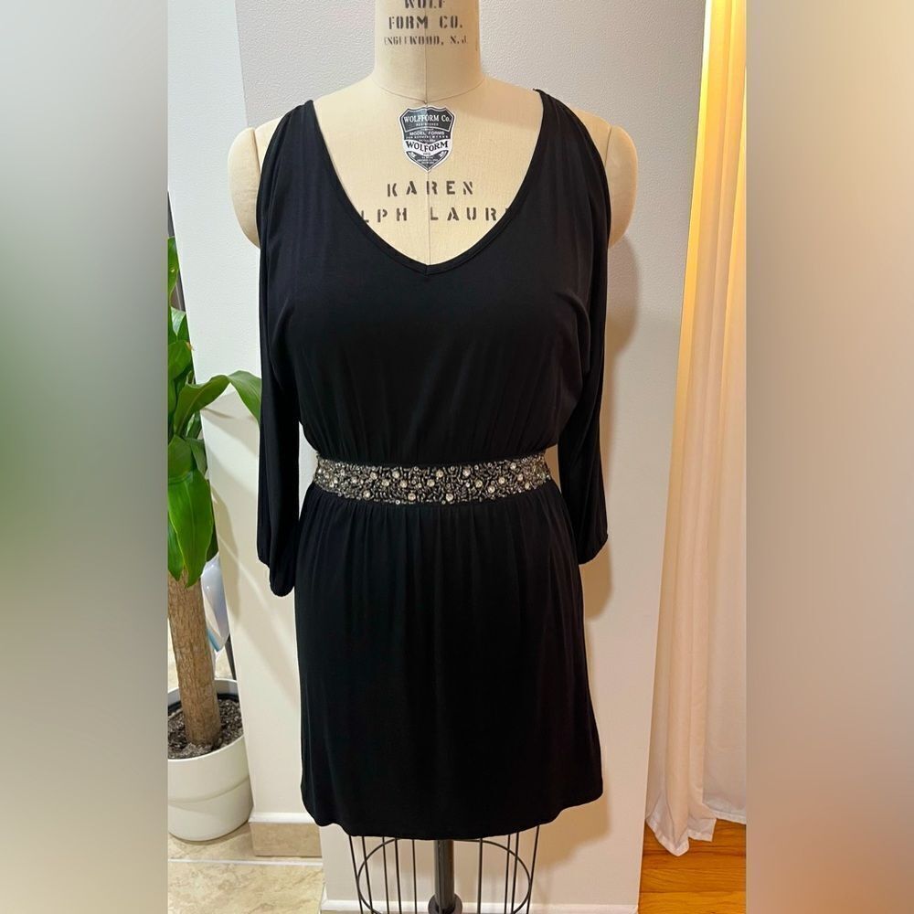 NWT Guess black‎ dress rhinestones women’s size Small